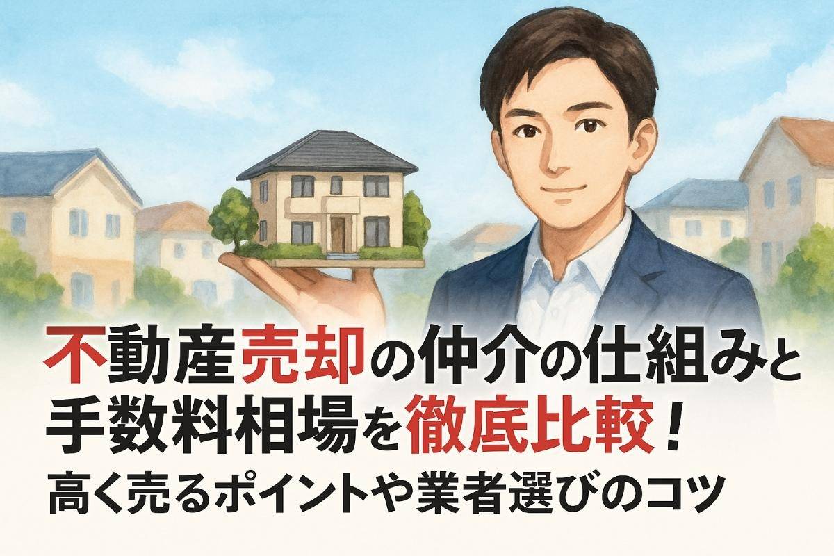 不動産売却の仲介の仕組みと手数料相場を徹底比較！高く売るポイントや業者選びのコツも解説