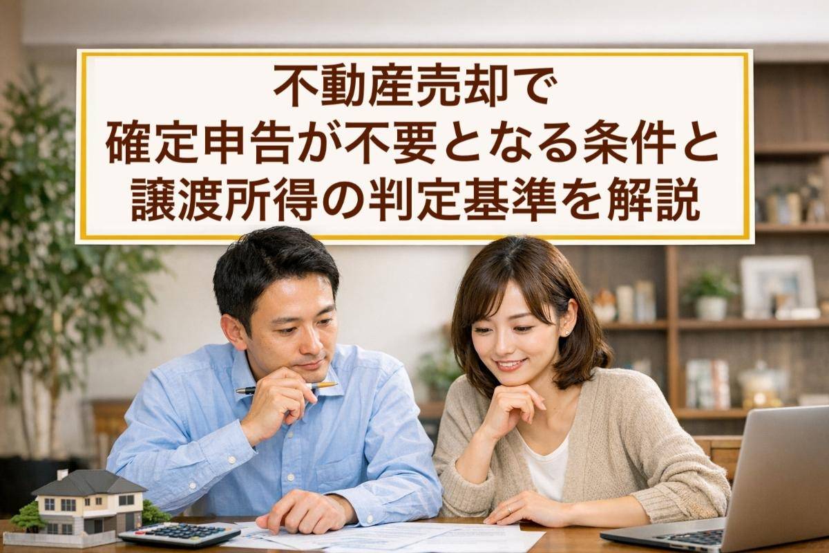 不動産売却で確定申告が不要となる条件と譲渡所得の判定基準を解説