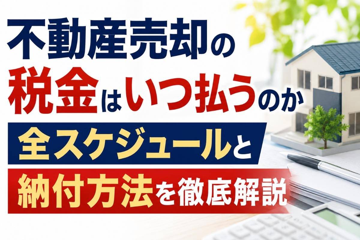 不動産売却の税金はいつ払うのか全スケジュールと納付方法を徹底解説